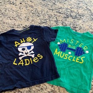 Two T-shirts novelty size to T